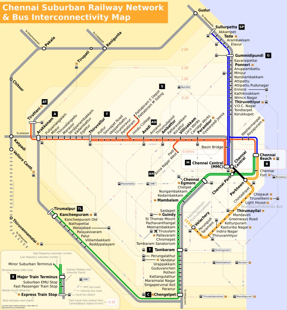 Chennai Local Train Map